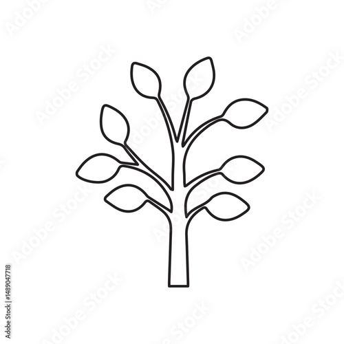 reforestation tree line icon