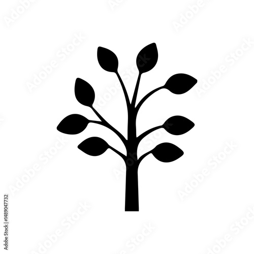 reforestation tree glyph icon