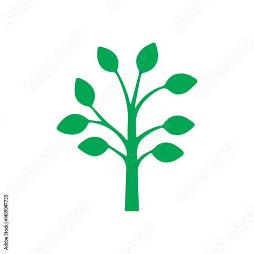 reforestation tree colored icon
