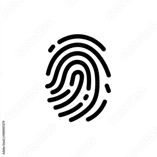 minimalist fingerprint scan icon 
