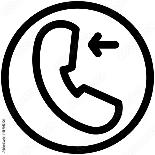Incoming Call Outline Icon