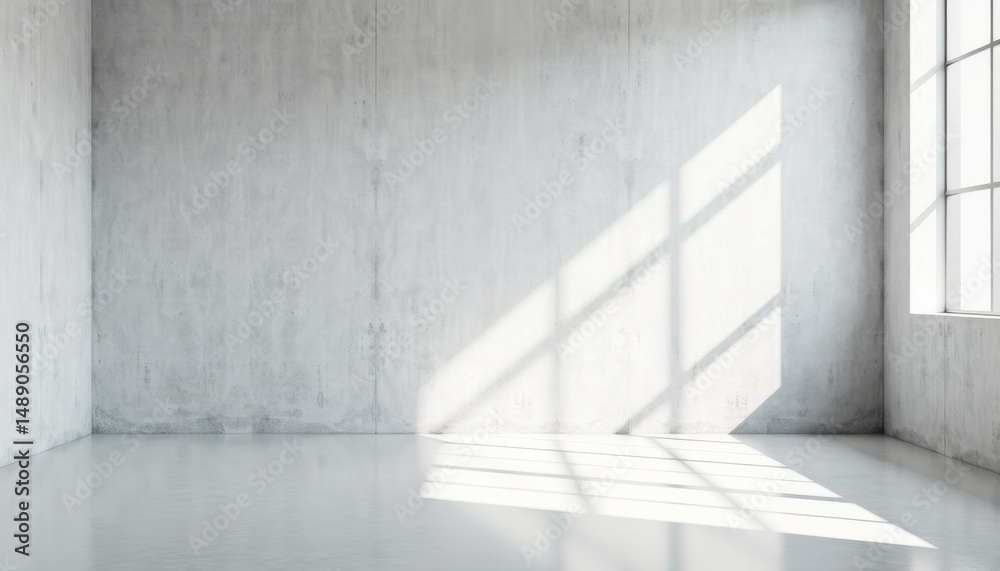 Obraz premium Wall With White Cement Floor In Empty