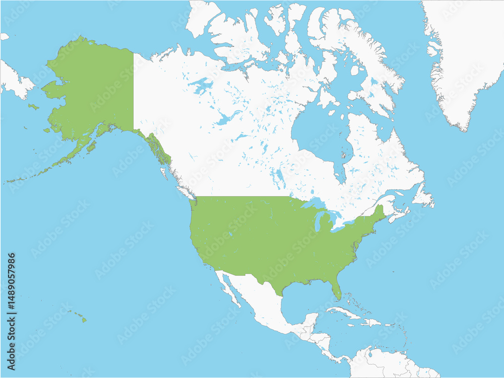 Obraz premium Vector map of United States of America