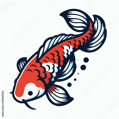 koi fish vector illustration