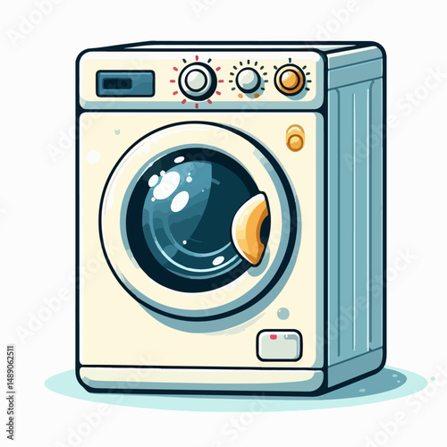 washing machine vector illustration