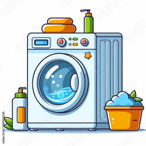 washing machine vector illustration