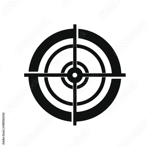 Target Icon on White Background – Bullseye Symbol Representing Focus and Precision
