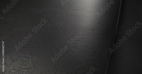 Luxurious black leather with pronounced grain, polished finish , texture, upholstery