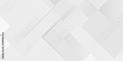 Abstract White Geometric Background with 3D Cubes and Light Gray Texture