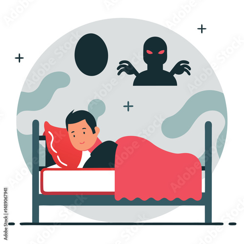 Conceptual Illustration of the Paralysis Experienced During Sleep Paralysis