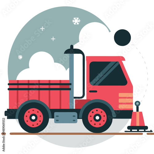 Advanced Snow Removal Concept Illustration Depicting Efficient Procedures