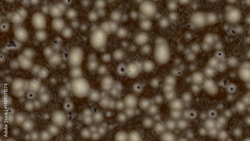 Close-up view of a textured surface with light and dark spots