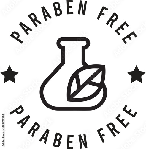 paraben free icon design