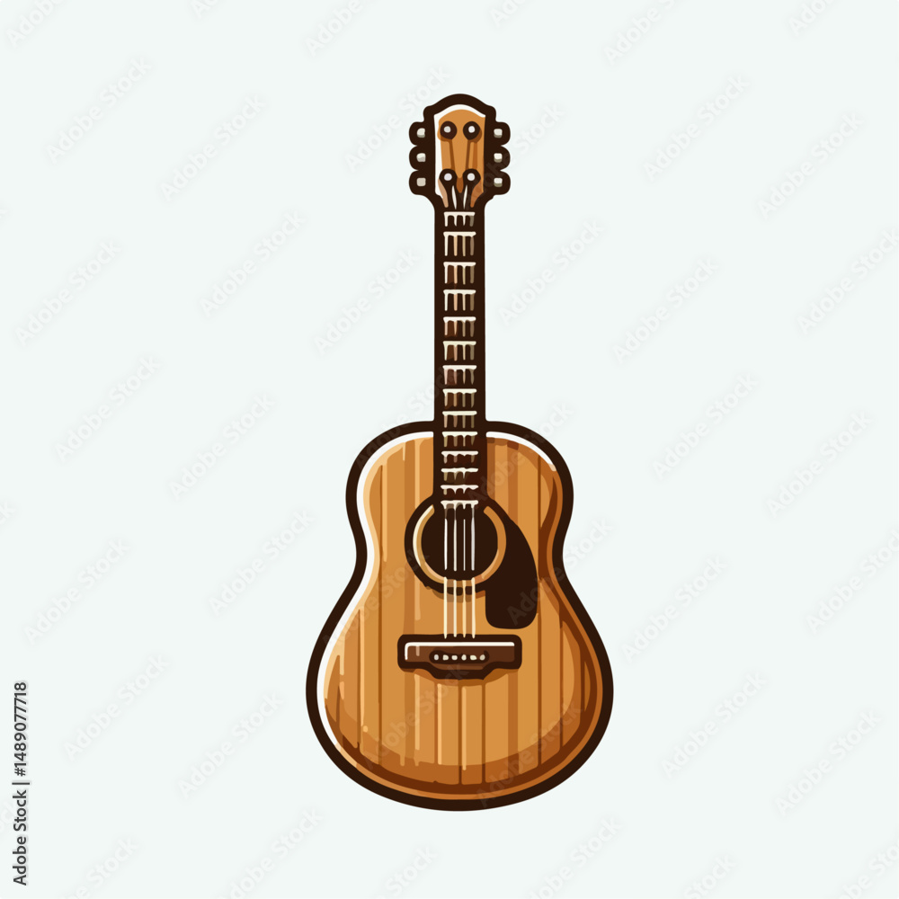 Fototapeta premium guitar vector illustration white background