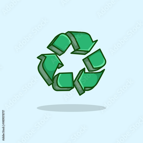 Recycling icon symbol Ideal for eco campaigns green lifestyle education projects and conservation design Editable and scalable for digital and print purposes