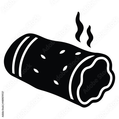 butcher element isolated smoked meat on white background