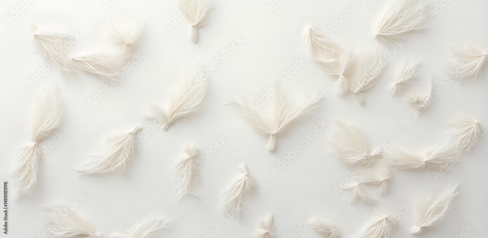 Fototapeta premium Delicate white washi paper fiber texture close-up