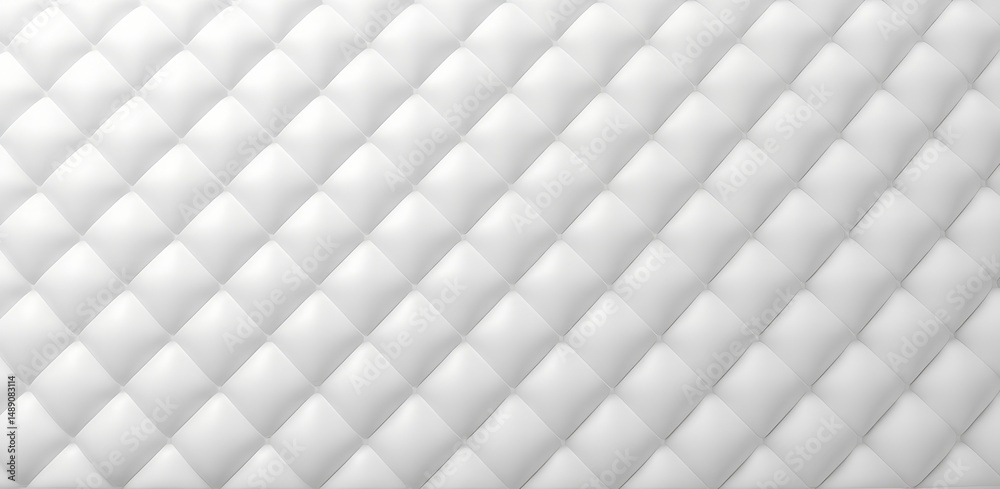 Obraz premium White diamond pattern upholstery texture background