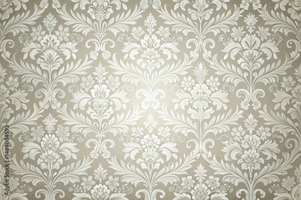 Elegant Cream and White Damask Design A Seamless Repeating Pattern for Fabric, Wallpaper, or Decorative Projects Elegant Cream and White Damask Design A Seamless Repeating Pattern for Fabric, Wallpaper, or Decorative Projects
