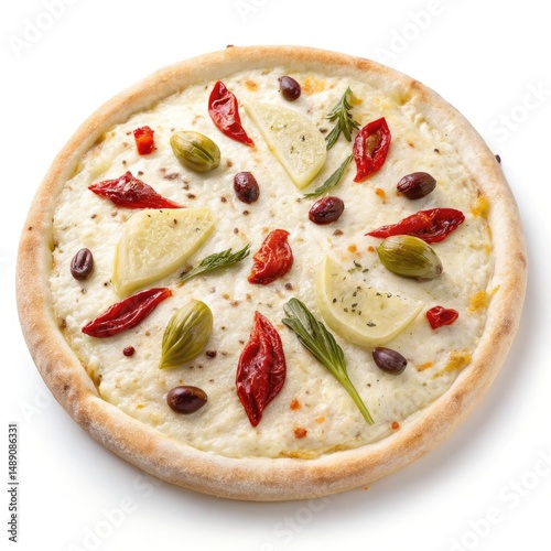 pizza with mushrooms and cheese