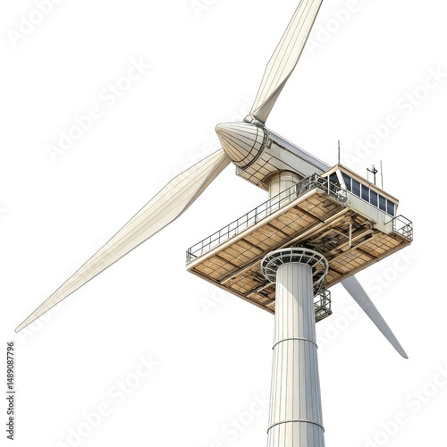 wind turbine in the wind
