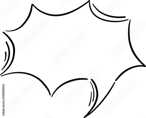 Comic Starburst Speech Bubble Outline