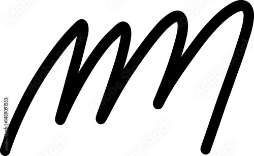 Bold Hand Drawn Zigzag Motion Stroke with Sharp Peaks