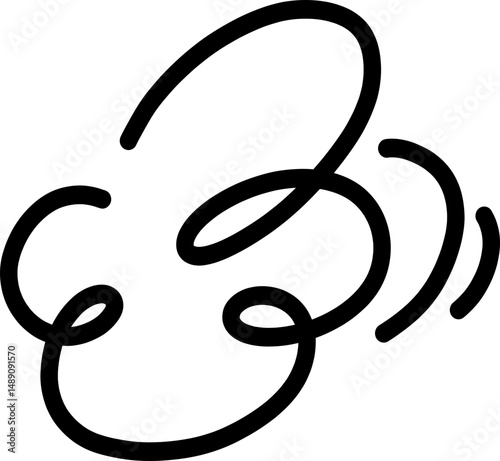 Hand Drawn Motion Bounce Curve with Dual Waves