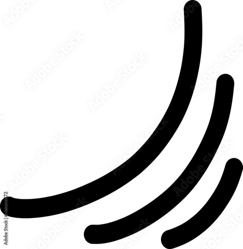 Curved Motion Line with Loose Bumpy Flow