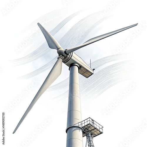 wind turbine in the wind