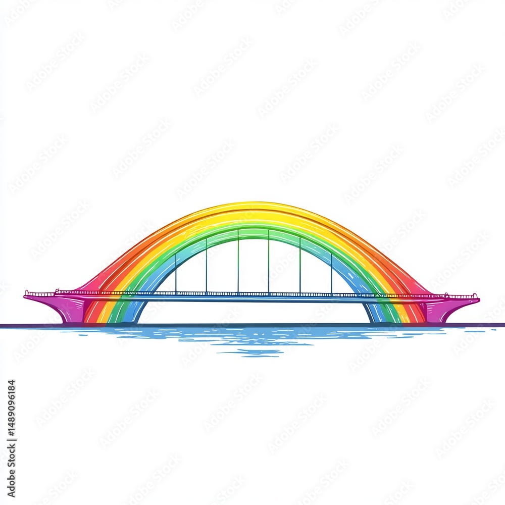 Obraz premium Magic rainbow bridge