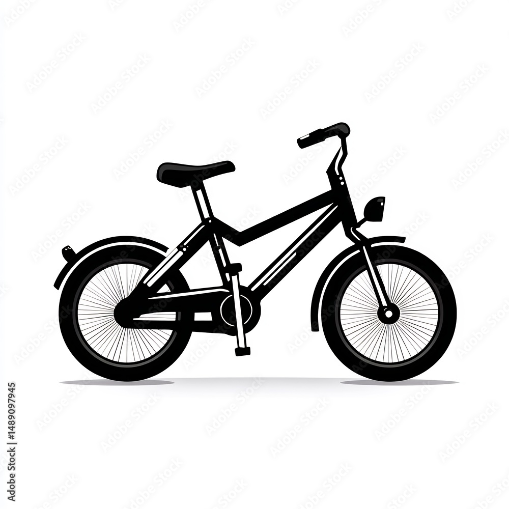 Fototapeta premium simple bicycle silhouette icon