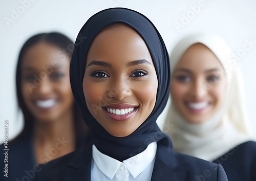 Diverse women smiling