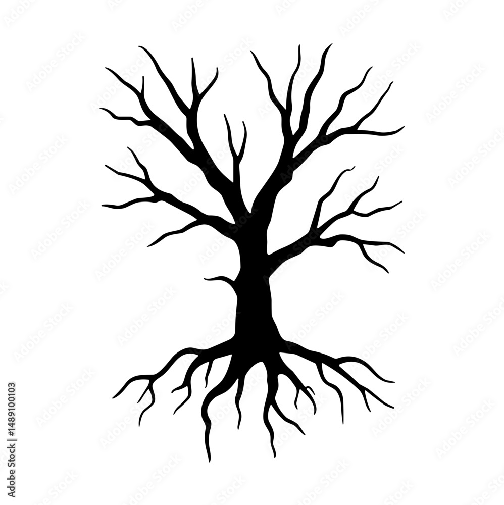 Fototapeta premium Bare Tree Silhouette