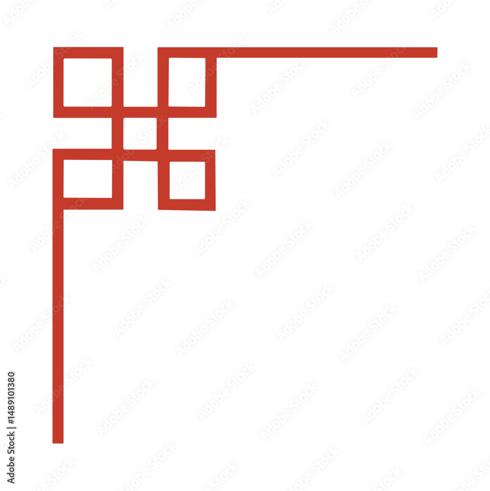 Obraz premium Chinese Frame Corner Border