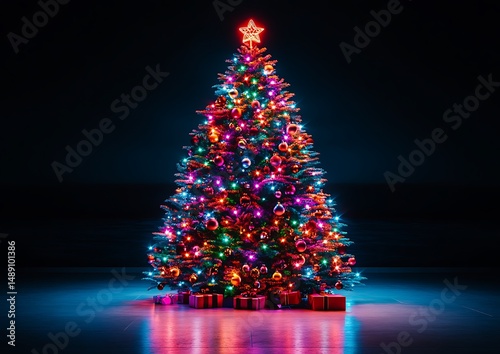 Vibrant Christmas tree