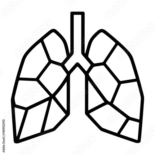Human Lung Outline