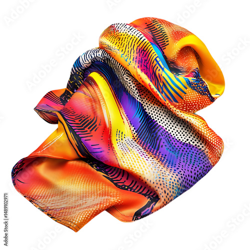 Modern Cooling Wrap with a Bold Digital Graphic Ult Isolated on Transparent Background