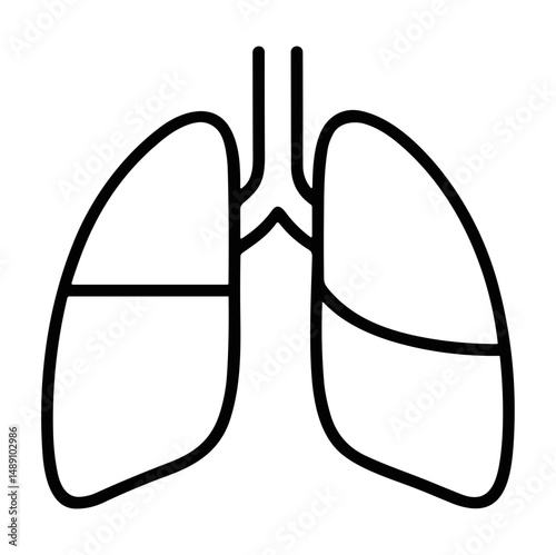 Human Lung Outline