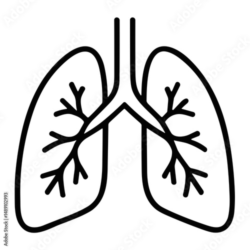 Human Lung Outline