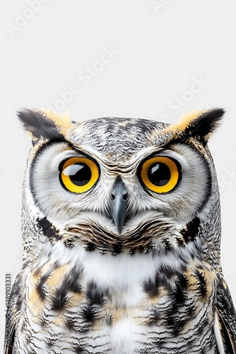 Portrait of an owl, close-up view