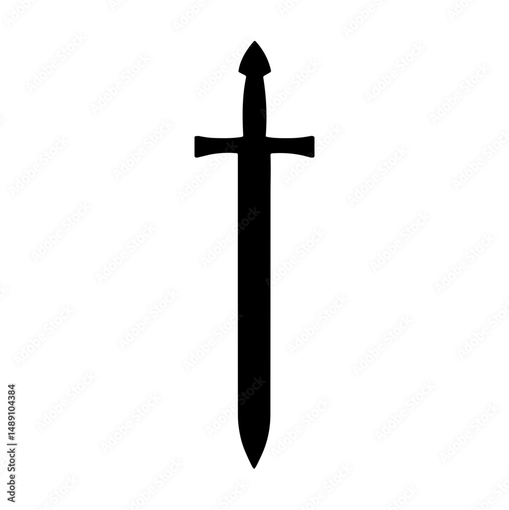 Saber and Sword Silhouette Saber and Sword Silhouette