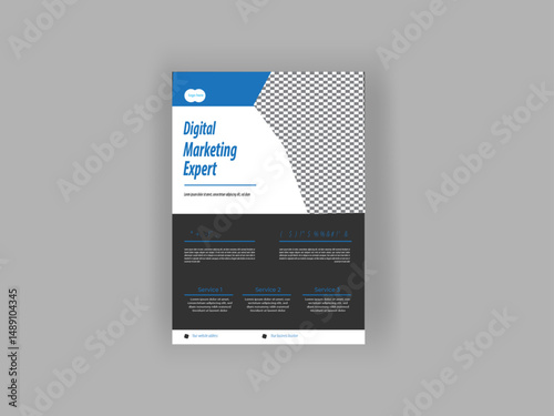 A Bandel of 5 templates Creative Corporate Business  Flyer Design Business Card  template with blue and red colour