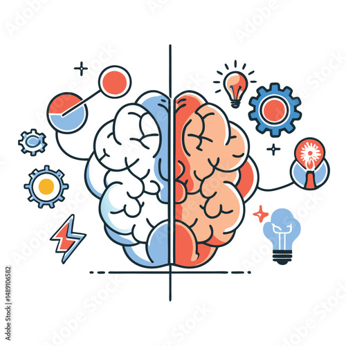 An Illustrated Exploration of the Two Sides of the Human Brain
