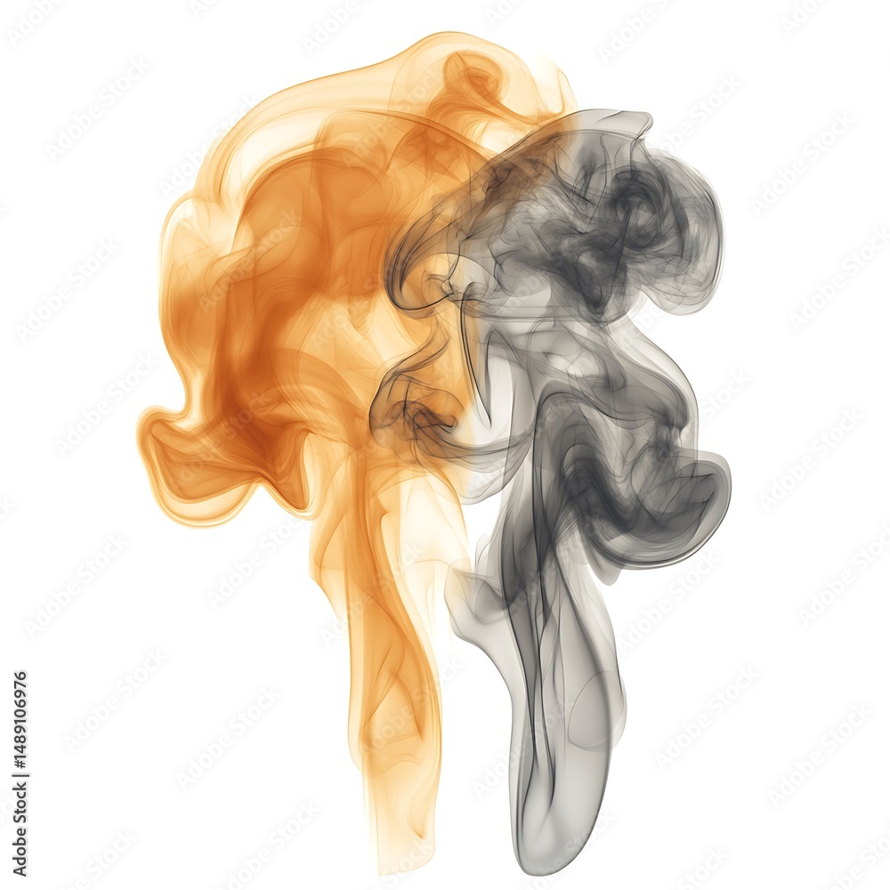 smoke on a white background smoke on a white background