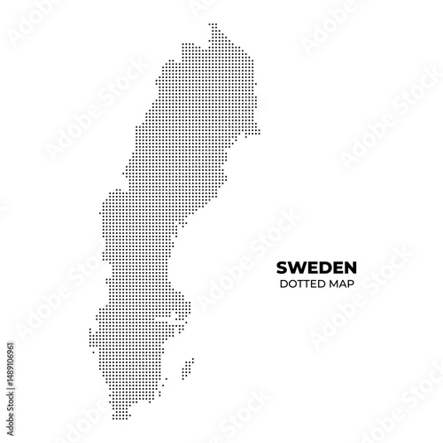 Dotted Map of Sweden
