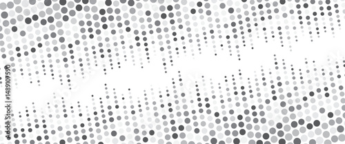 Modern futuristic trendy halftone design. Abstract digital data technology circle black and grey pattern	