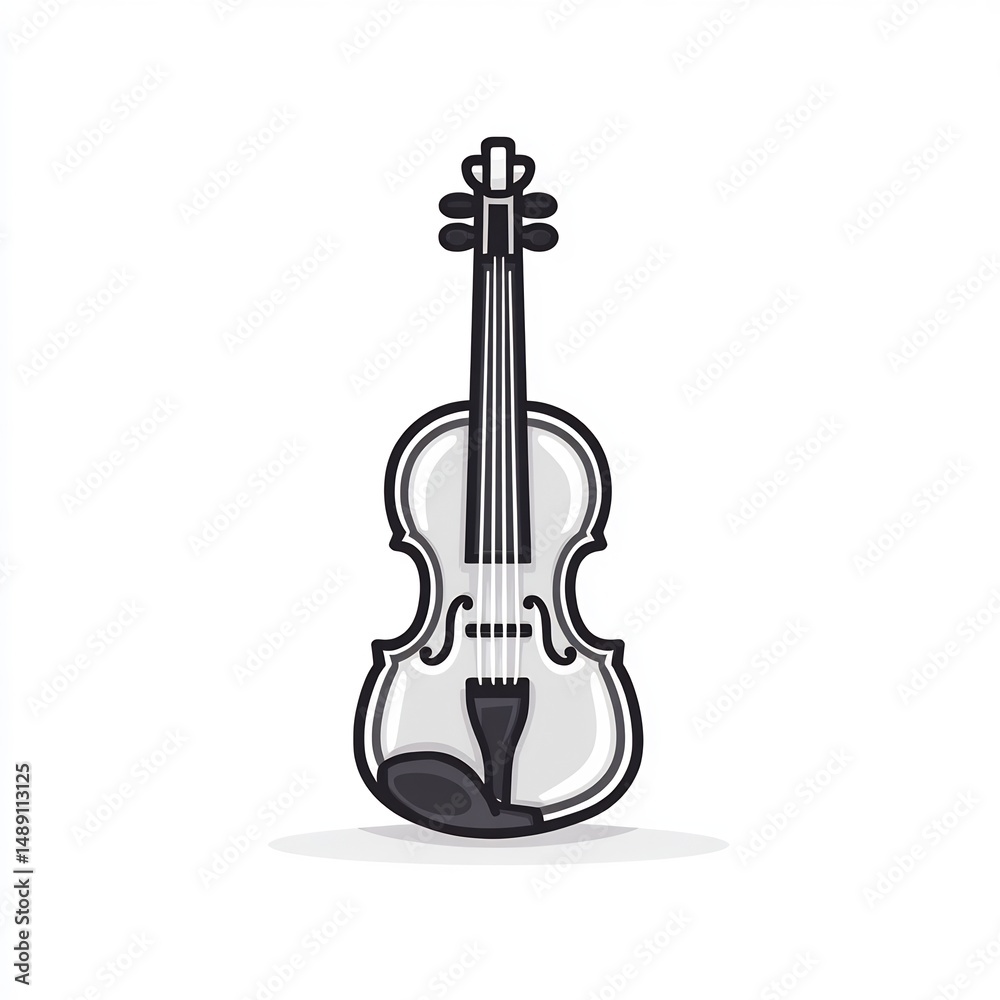 Naklejka premium Simple Violin Icon