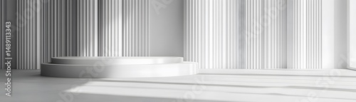 Wallpaper Mural Elegant white architectural pedestal display in a classical style. Torontodigital.ca