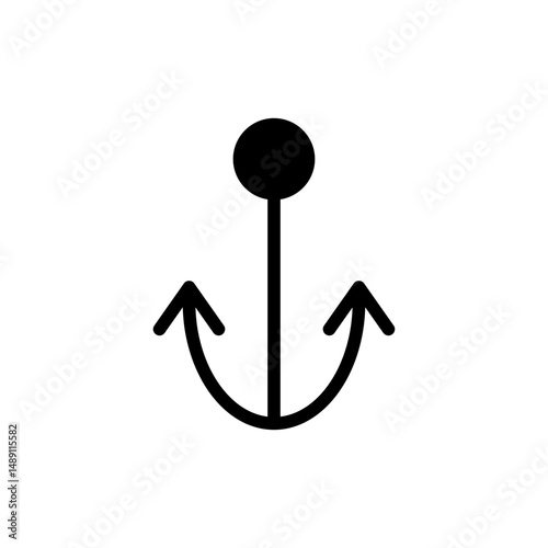 Anchor icon symbol for apps and websites. Anchor sign and symbol. Anchor marine icon.